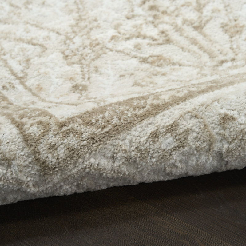 Tapis ivoire taupe Lafever, Tapis de couloir 2 pi x 4 pi
