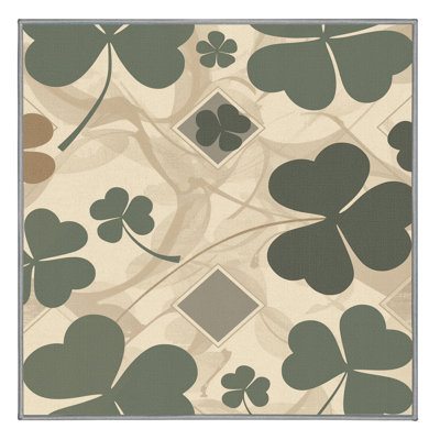 Tapis doux et moelleux à motif géométrique BCBG brun / gris