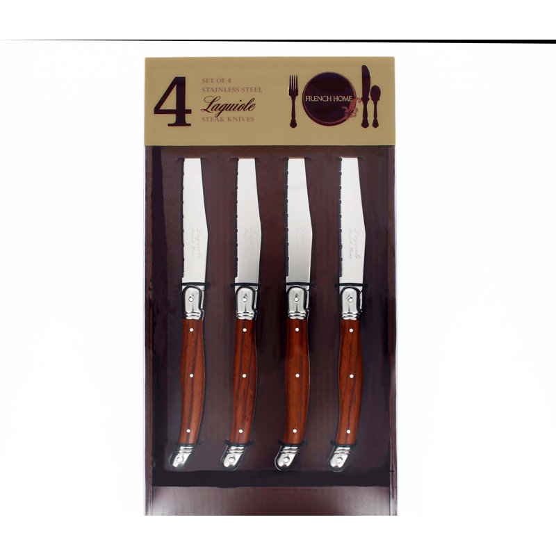 Laguiole Steak Knife Set, Wood Grain 