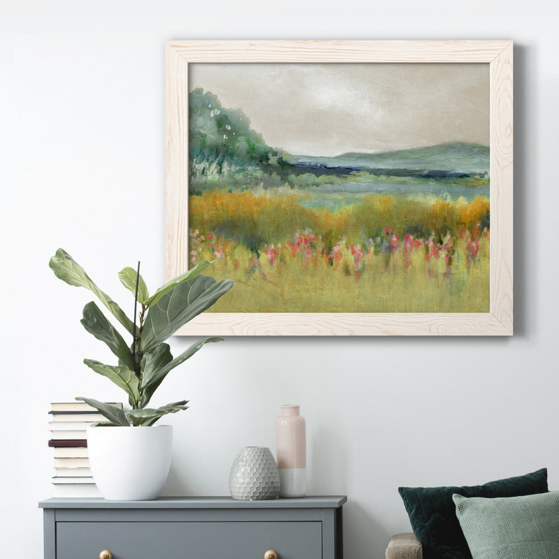 Springtime Calm - peinture sur toile encadrée, Blanc, H 20 po x l 17 po x P 1,5 po