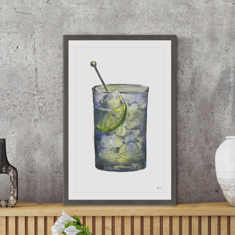 « lime sensation », reproduction d’art encadrée, H 18 po x l 12 po x P 1,5 po