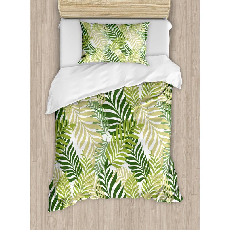 Coastal Polyester Floral Duvet Cover