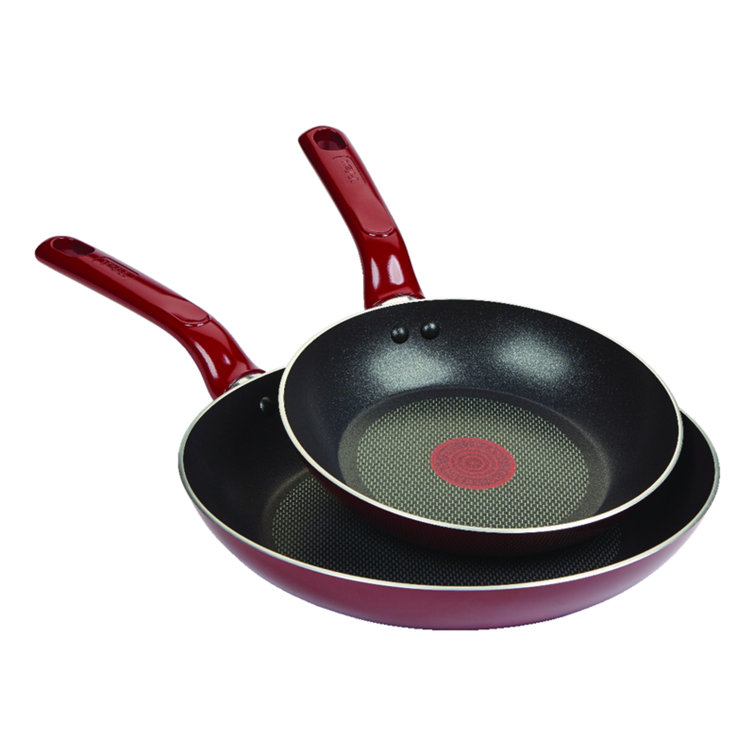 T-FAL T-fal Excite 8 & 10.5 2-Piece Frypan Set, Red B039S264