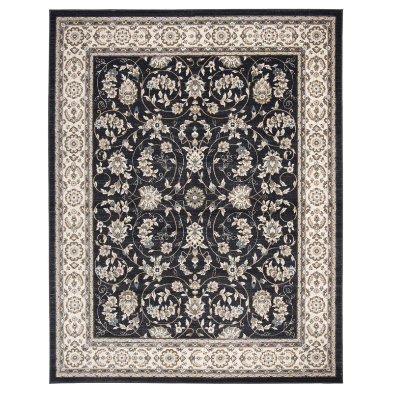Tapis oriental Klose Performance, Anthracite/Cream, Rectangle 6' x 8'