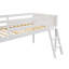 Lit mezzanine bas en bois avec échelle-291033159