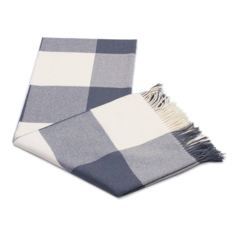  Alpaca Checkered Woven Blanket