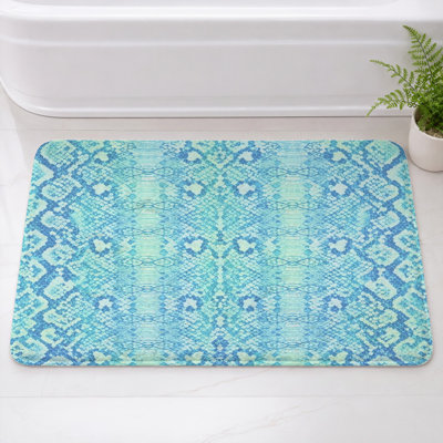 Tapis de bain à texture peau de serpent