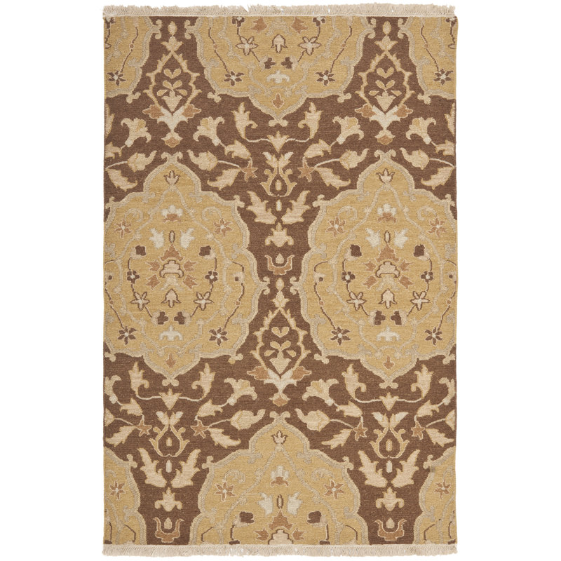 Tapis floral en laine Truett, Rectangle 6 pi x 9 pi