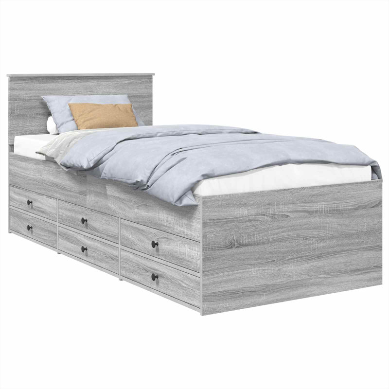 Bed Frame, Small Single (2'6), Grey Sonoma