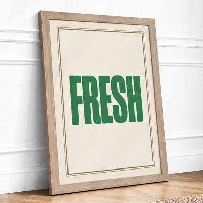 Fresh Typography - Framed Print