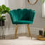 Bruning Scallop Velvet Barrel Accent Chair-1924082150