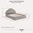Caroline Queen Size Upholstered Bed with Hidden Storage and USB Power Ports Woven Fabric, Gray-1212191367-1208691002