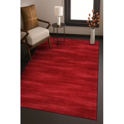 Tapis bleu tissé lavable rétro Mosso