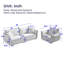3-Seater + 3-Seater + 1-Seater Combo Sofa, Modern Living Room Sofa-1500429455