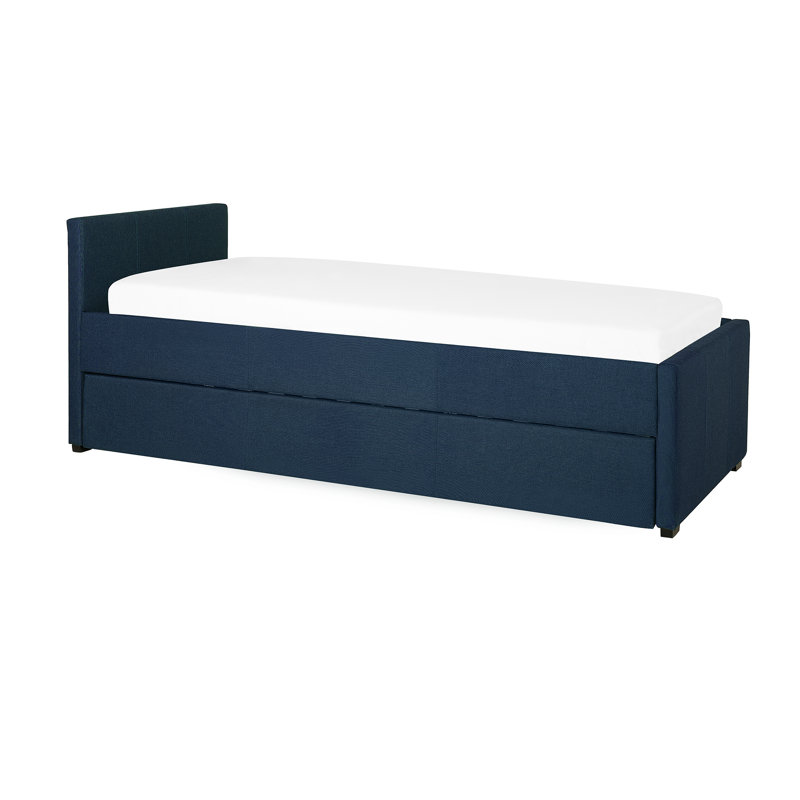 Shannen Upholstered Twill Bed, Blue
