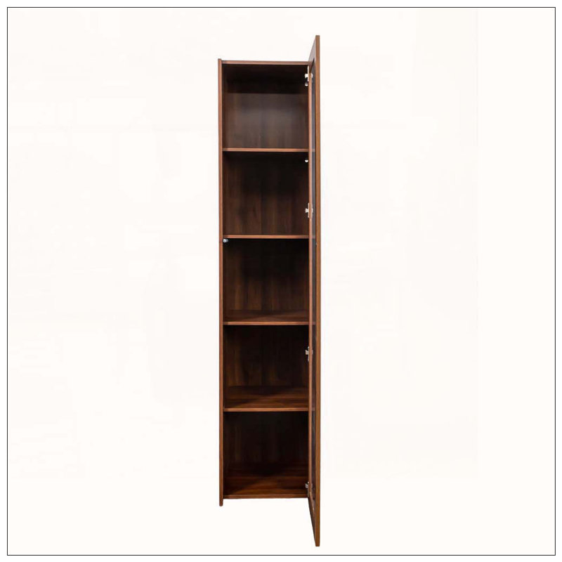 Armoire de rangement Curio avec porte vitrée, 5 tablettes et lumières DEL