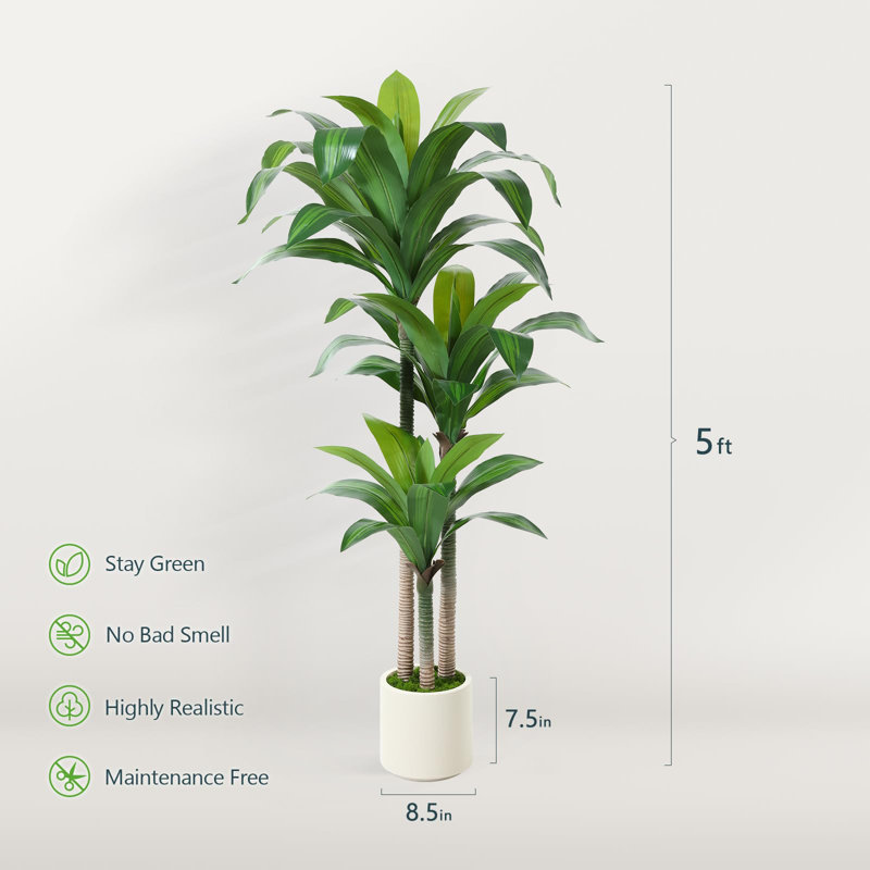 Ruxin Faux Tree, 150cm H x 24cm W x 24cm D