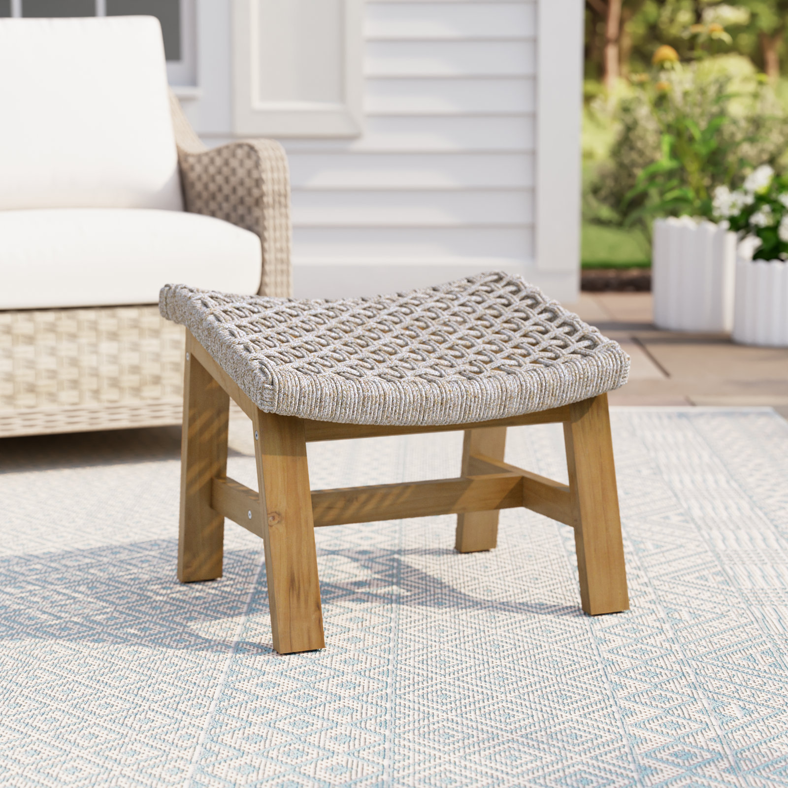 Demetri Teak Outdoor Ottoman