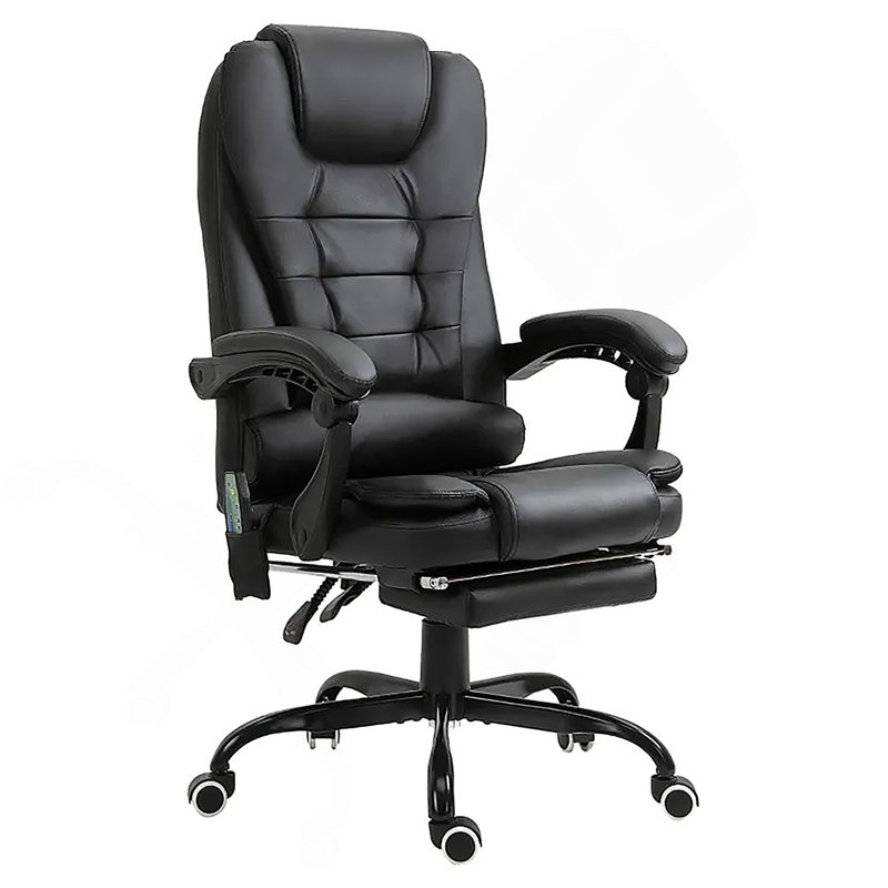 Massage Office Chair High Back Executive Recliner with Lumbar Support,Footrest,Reclining Back,Adjustable Heigh, Black