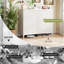 5-Tier Shoe Cabinet with Rotating Shoe Rack and Adjustable Shelves, Freestanding Shoe Storage Cabinet-1340613118