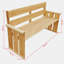 Messines Solid Wood Pine Outdoor Bench