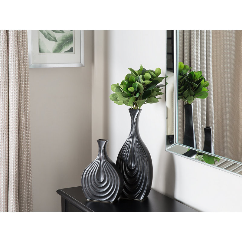 Drexil Ceramic Table Vase, Black
