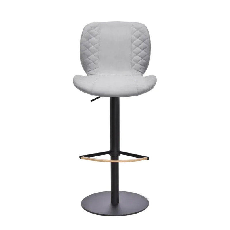 Sean Swivel Upholstered Bar Stool, Gray
