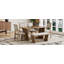 Ensemble de salle à manger 6 pièces 6 pièces, table à tréteaux de cuisine en bois de 60 pouces avec 4 chaises et 1 banc conçu pour la cuisine et la salle à manger-1564184118-1564184113