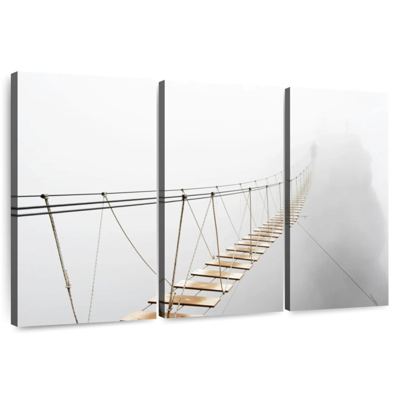 Lilie Foggy Suspension Bridge, 42" H x 65" W