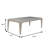 83.6" W Transitional Dining Table, Silver/Gray