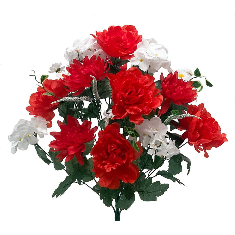 Bouquet d'hortensias et de mamans, assortiment artificiel de fleurs