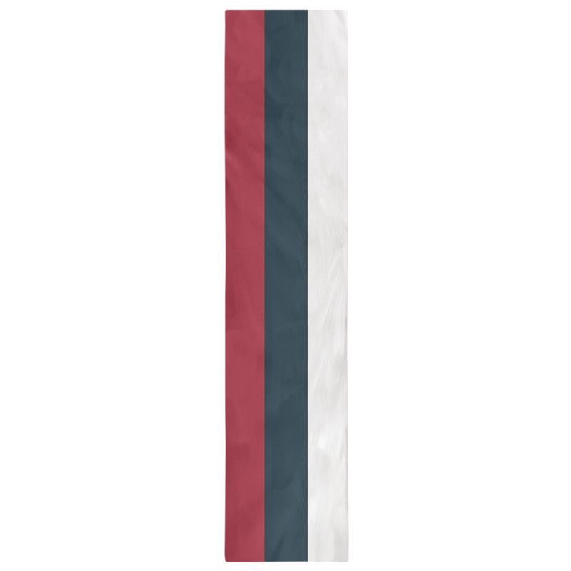 Houston Throwback Football Stripes Table Runner, 72" x 16", Houston Throwback Football Cherry/Navy/Gray, Polyester