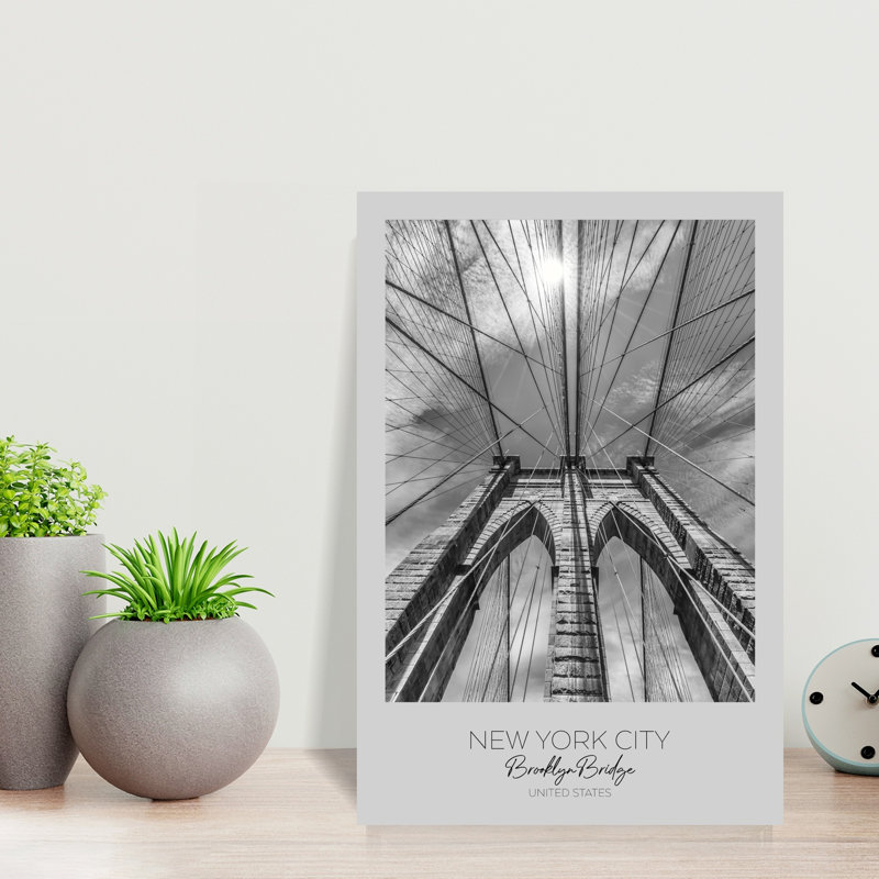 Art contemporain de Brooklyn Bridge, H 18 po x l 12 po