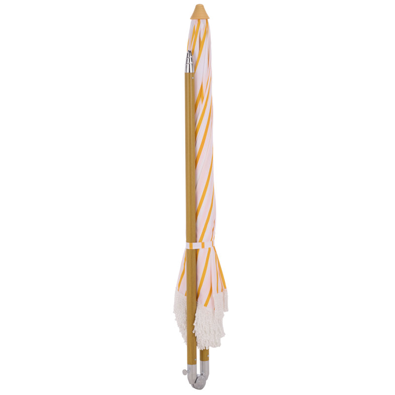 Parasol de plage 6,5 pi Bella, Jaune rayé