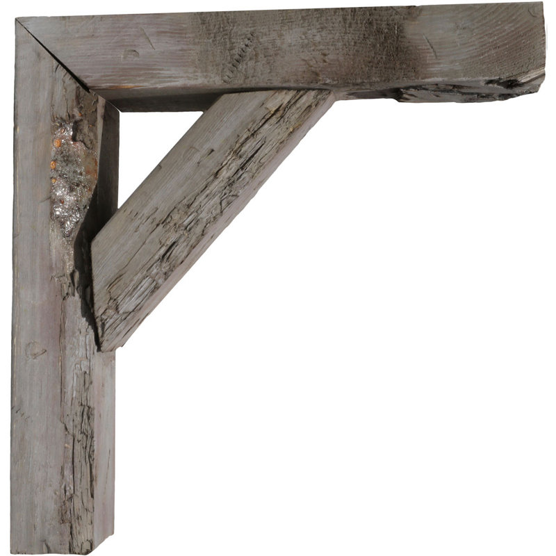 Support campagne rétro, Gris patiné, H 12 po x l 3,5 po x P 12 po