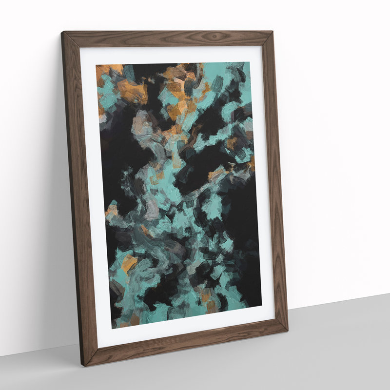 Beauty Abstract - Wall Art, 66cm H x 48cm W x 2cm D, Walnut Framed, White