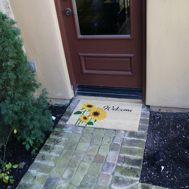 Devorah Non-Slip Floral Outdoor Doormat