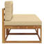 158 cm W Solid Wood Patio Corner Sofa-1312687597