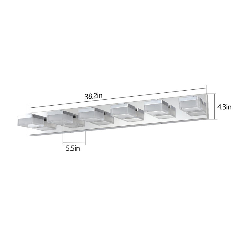 Luminaire de meuble-lavabo moderne et simple, Chrome