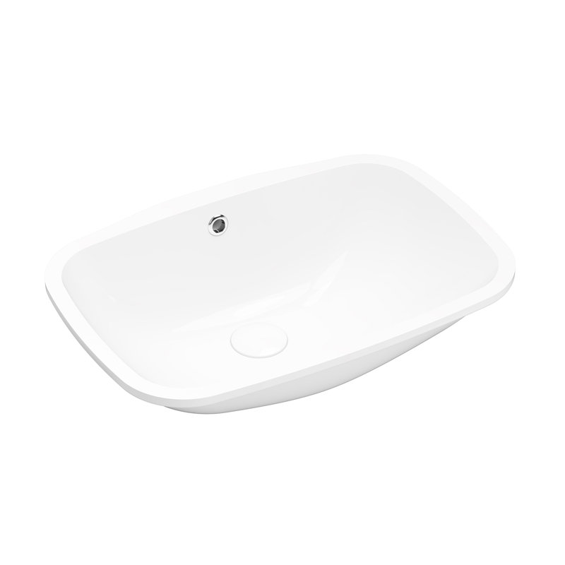 Bloom 55U Undermount Bathroom Sink Matte White, Matte White
