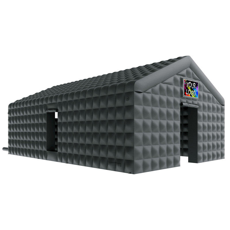 Pop-Up Nightlife AMERLIFE Large Black Inflatable Night Club Tent for Adults with 2 Side Doors, 20' x 30'