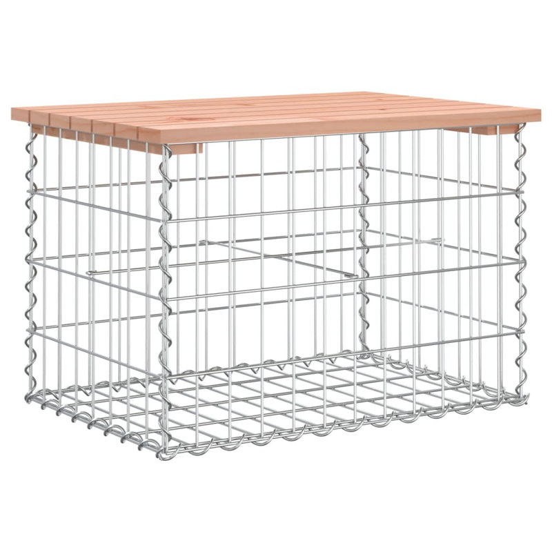 Boran Steel Outdoor Bench, Wood Douglas, 42 cm H x 63 cm W x 44 cm D