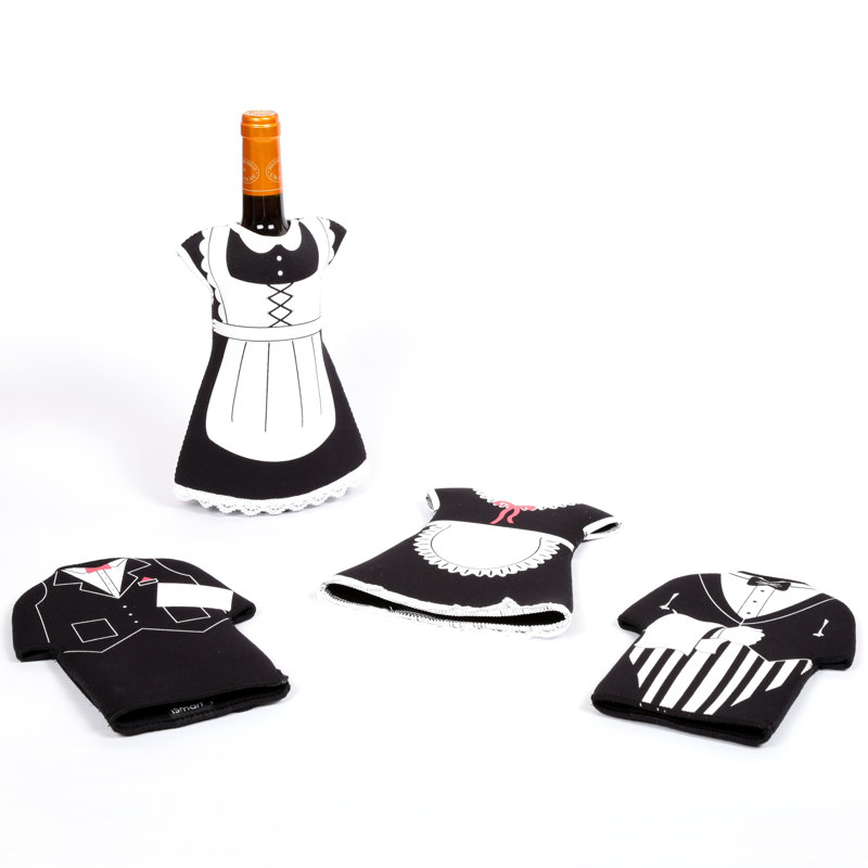 Neoprene 2 Piece Jacket Wine Bottle Carrier Set