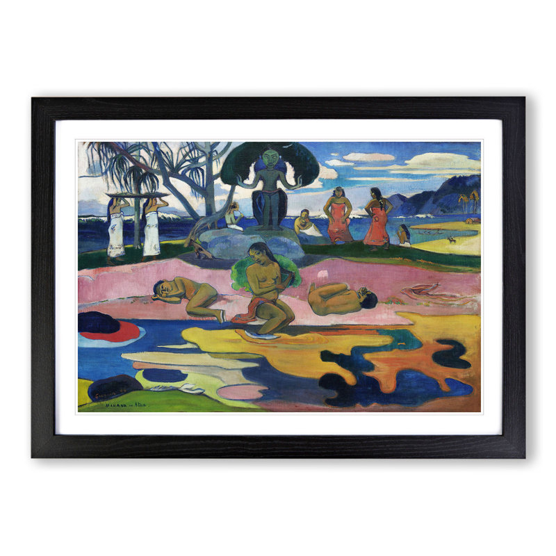 Day of the God by Paul Gauguin - Picture Frame Graphic Art, Black Framed, 36cm H x 48cm W x 2cm D