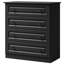  Commode 4 tiroirs, commode à tiroirs, commode et rangement en bois de 29,5 po de largeur, noir (ensemble de 2)-420515940