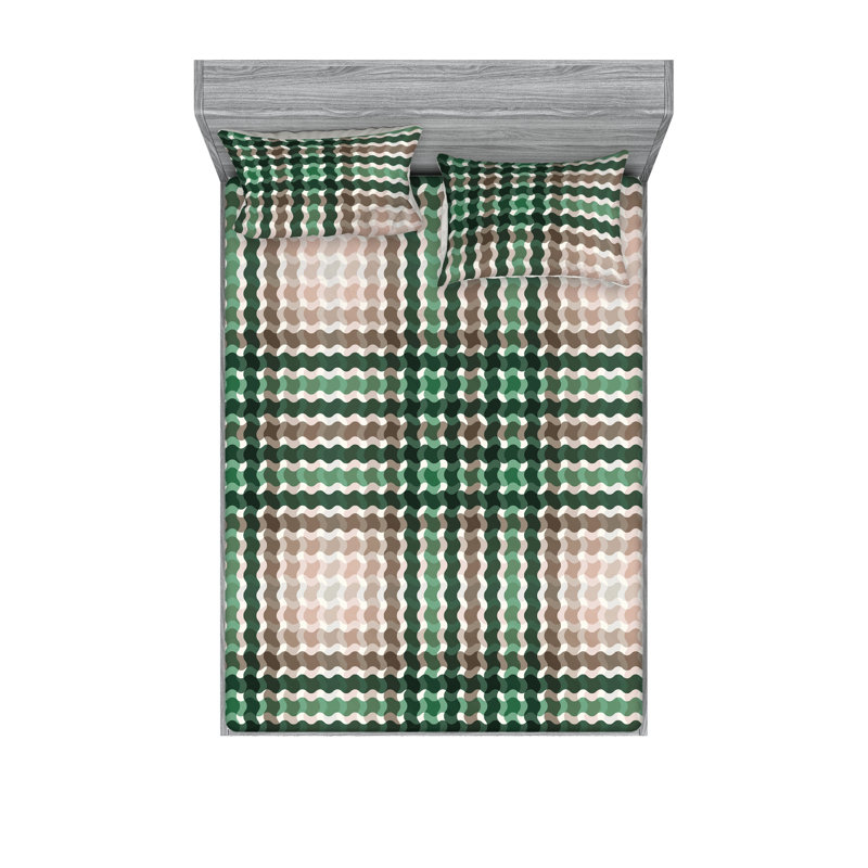 Drap-housse et taie décorative Ambesonne, Ensemble de draps pour très grand lit avec 2 taie