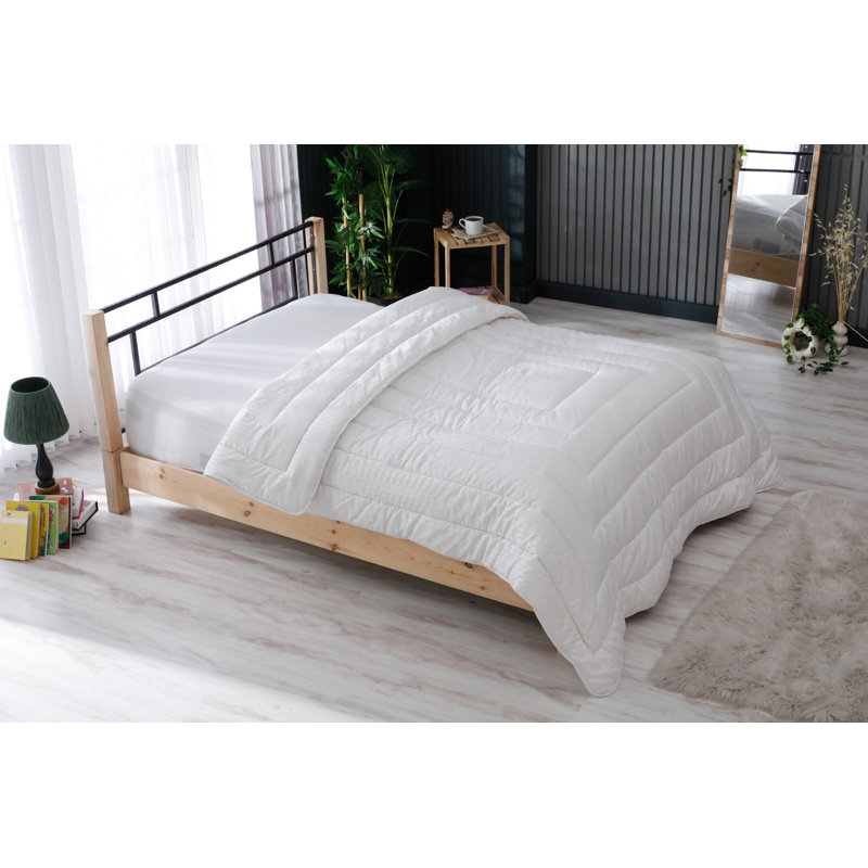 Édredon en satin de coton et laine, Édredon simple