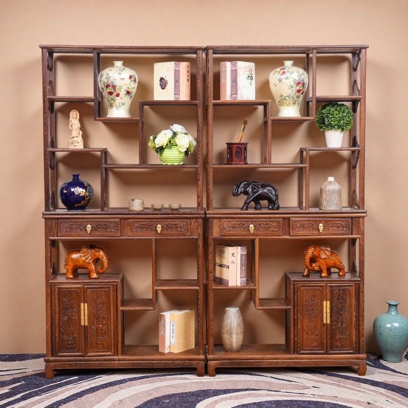 New Chinese Retro Simple Style Bookcase