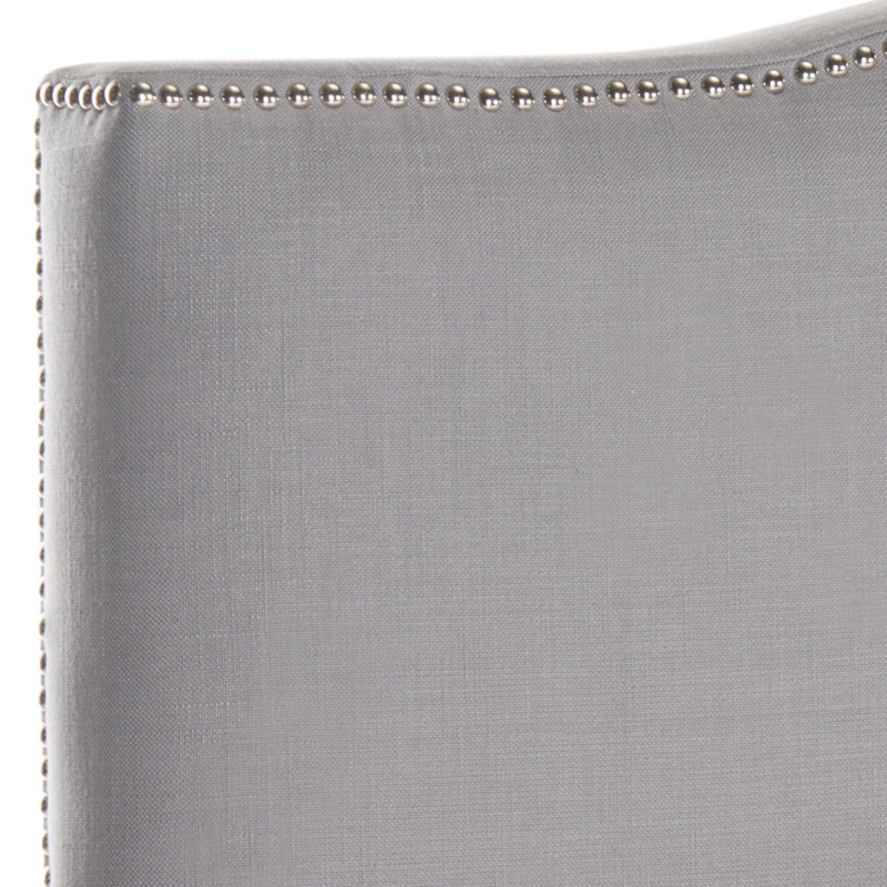 Laken Upholstered Headboard, Full, Arctic Grey Polyester Blend, Silver