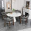 Chaise de poker avec accoudoirs pivotants capitonnés LUMera Collection Gris-2030762709-2030762714